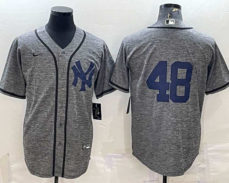 Men's New York Yankees Anthony Rizzo #48 Gray Name Jersey