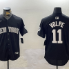 Men's New York Yankees Anthony Volpe #11 Black Jersey