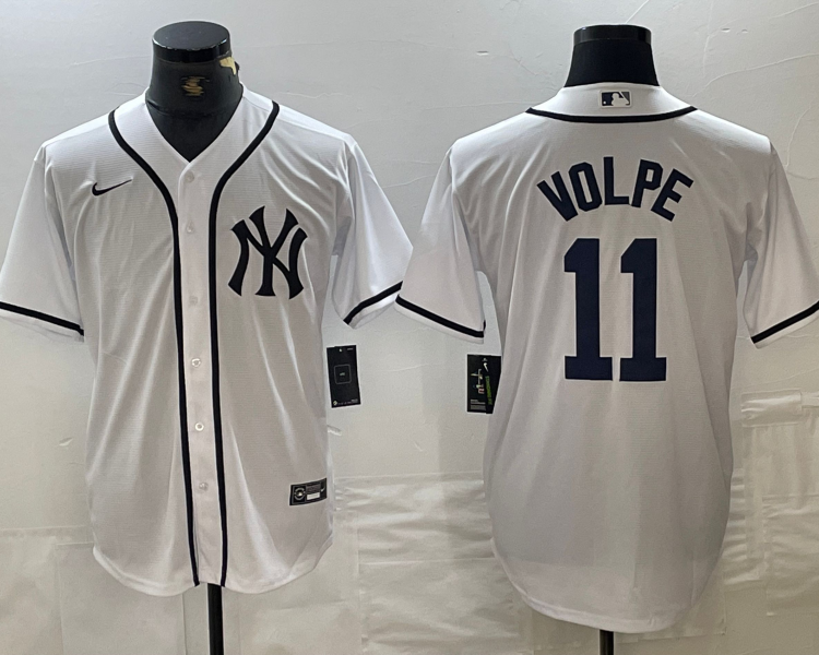 Men's New York Yankees Anthony Volpe #11 White Limited Jersey