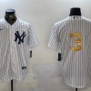 Men's New York Yankees Babe Ruth #3 White Jersey
