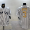 Men's New York Yankees Babe Ruth #3 White Jersey