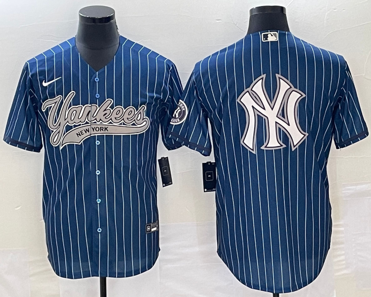 Men's New York Yankees Blue Jersey Joint Edition
