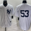 Men's New York Yankees Bobby Abreu #53 White Name Jersey