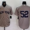 Men's New York Yankees CC Sabathia #52 Gray Jersey