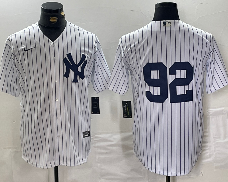 Men's New York Yankees Chris Gittens #92 White Name Jersey