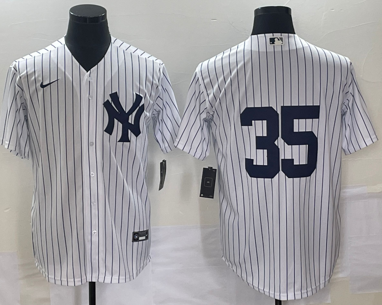 Men's New York Yankees Cody Bellinger #35 White Name Jersey