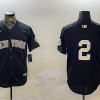 Men's New York Yankees Derek Jeter #2 Black Jersey