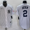 Men's New York Yankees Derek Jeter #2 White Limited Jersey