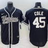 Men's New York Yankees Gerrit Cole #45 Black Jersey Joint Edition