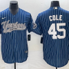 Men's New York Yankees Gerrit Cole #45 Blue Jersey Joint Edition