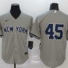 Men's New York Yankees Gerrit Cole #45 Gray Name Jersey