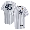Men's New York Yankees Gerrit Cole #45 White 2024 World Series Home Jersey