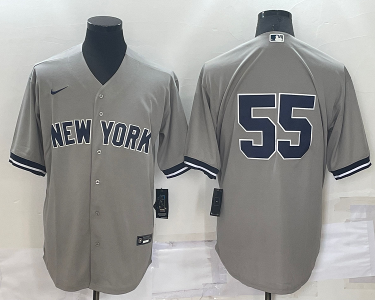 Men's New York Yankees Hideki Matsui #55 Gray Name Jersey