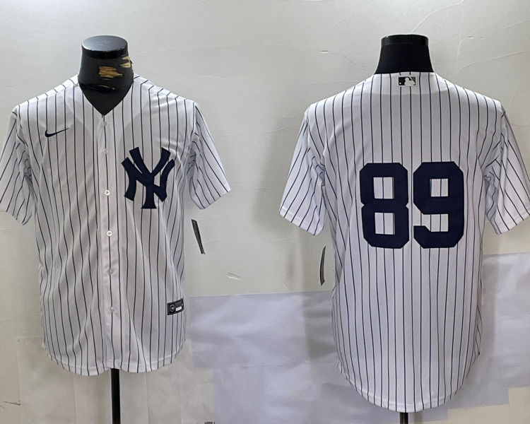 Men's New York Yankees Jasson Dominguez #89 White Jersey