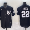 Men's New York Yankees Juan Soto #22 Black Jersey