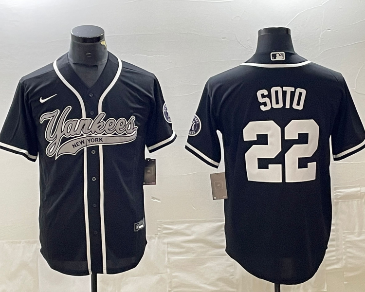Men's New York Yankees Juan Soto #22 Black Jersey Joint Edition