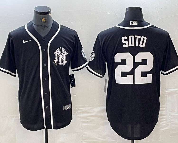 Men's New York Yankees Juan Soto #22 Black Limited Jersey