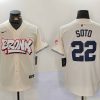 Men's New York Yankees Juan Soto #22 Cream Limited Jersey