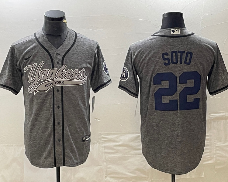 Men's New York Yankees Juan Soto #22 Gray Jersey Joint Edition
