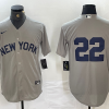 Men's New York Yankees Juan Soto #22 Gray Limited Name Jersey