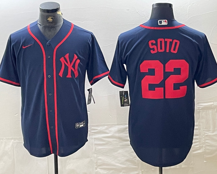Men's New York Yankees Juan Soto #22 Navy Limited Jersey