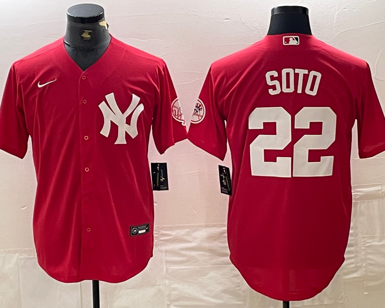 Men's New York Yankees Juan Soto #22 Red Jersey