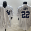 Men's New York Yankees Juan Soto #22 White Home Cooperstown Collection Jersey
