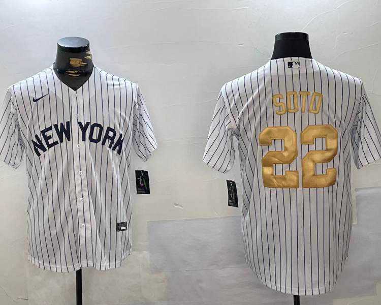 Men's New York Yankees Juan Soto #22 White Jersey