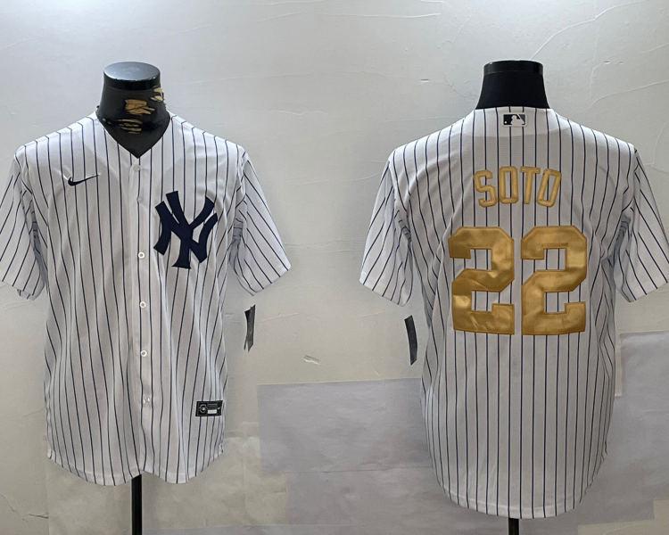 Men's New York Yankees Juan Soto #22 White Jersey