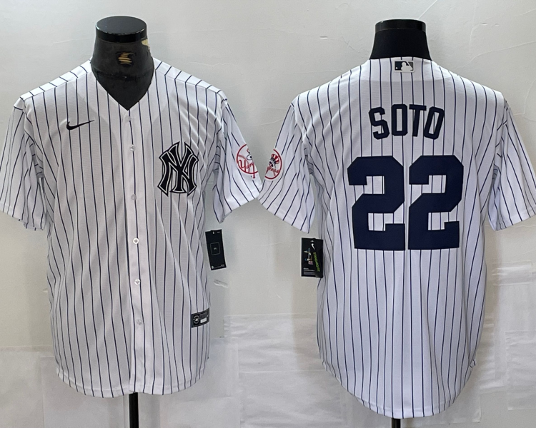 Men's New York Yankees Juan Soto #22 White Limited Jersey
