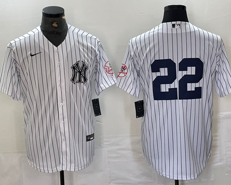 Men's New York Yankees Juan Soto #22 White Limited Name Jersey