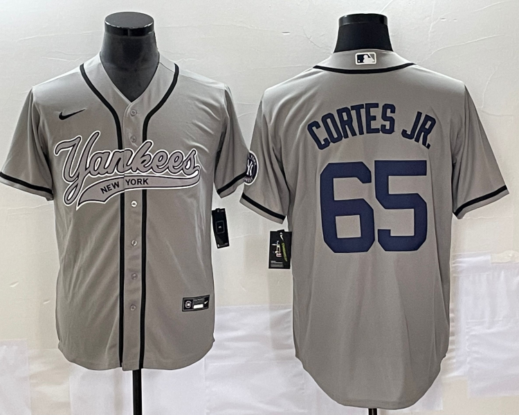Men's New York Yankees Nestor Cortes Jr. #65 Gray Jersey Joint Edition