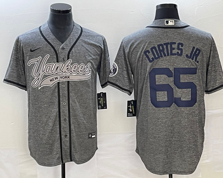 Men's New York Yankees Nestor Cortes Jr. #65 Gray Jersey Joint Edition