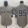 Men's New York Yankees Oswaldo Cabrera #95 Gray Name Jersey