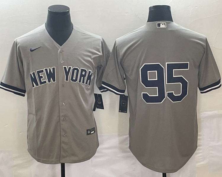 Men's New York Yankees Oswaldo Cabrera #95 Gray Name Jersey