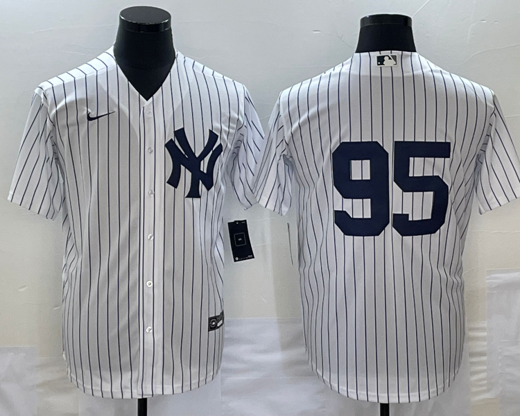 Men's New York Yankees Oswaldo Cabrera #95 White Name Jersey