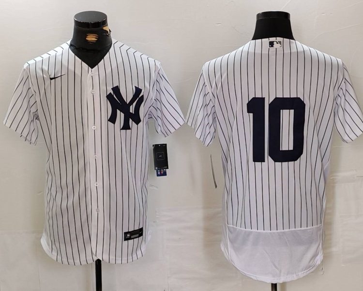 Men's New York Yankees Phil Rizzuto #10 White Name Jersey