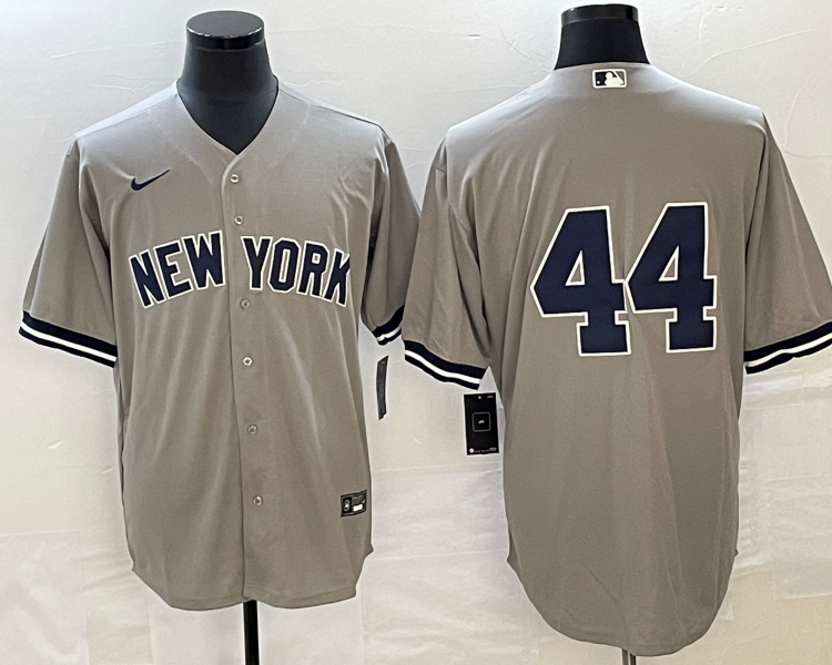 Men's New York Yankees Reggie Jackson #44 Gray Name Jersey