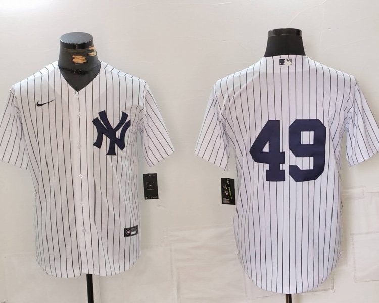 Men's New York Yankees Ron Guidry #49 White Limited Jersey