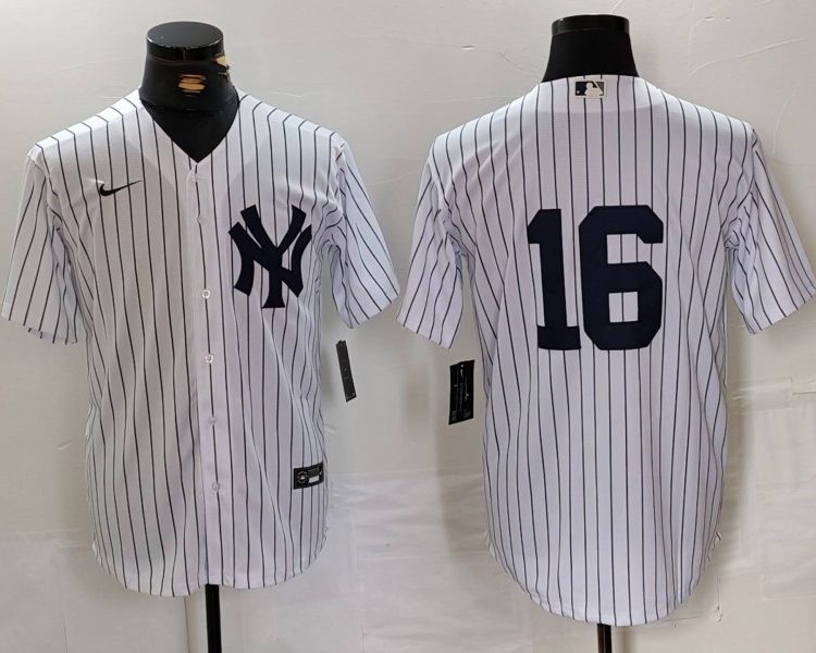 Men's New York Yankees Whitney Ford #16 White Name Jersey