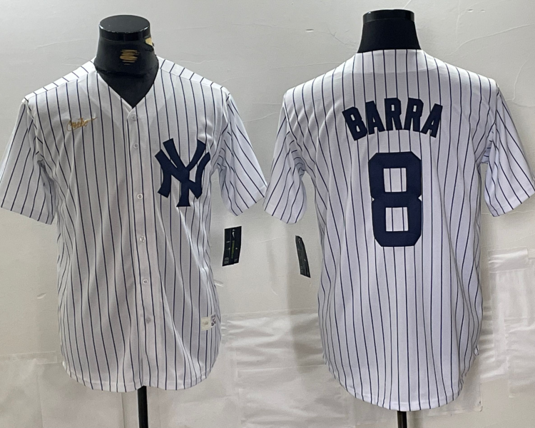 Men's New York Yankees Yogi Berra #8 White Home Cooperstown Collection Jersey