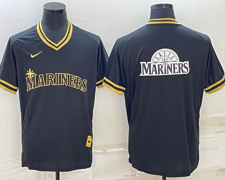 Men's Seattle Mariners Black Team Jersey