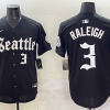 Men's Seattle Mariners Cal Raleigh #3 Black Team Jersey