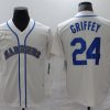 Men's Seattle Mariners Ken Griffey Jr. #24 Beige Authentic Baseball Jersey