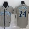 Men's Seattle Mariners Ken Griffey Jr. #24 Gray Baseball Jersey