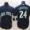 Men's Seattle Mariners Ken Griffey Jr. #24 Navy Jersey