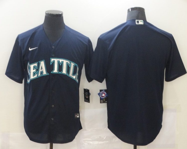 Men's Seattle Mariners Navy Alternate Blank Jersey