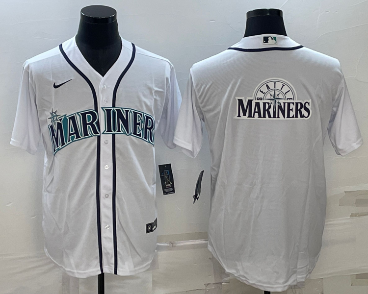Men's Seattle Mariners White Home Team Jersey