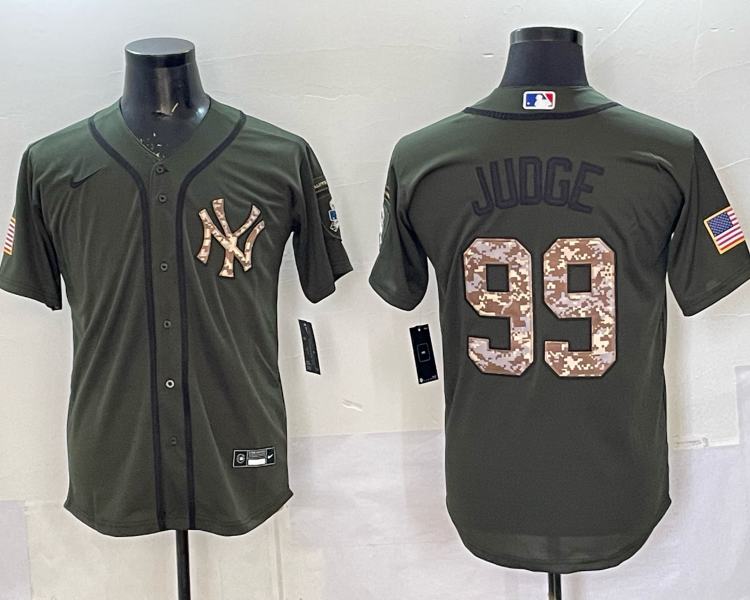 Men's New York Yankees Aaron Judge #99 Green Jersey