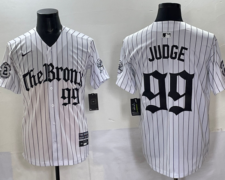 Men's New York Yankees Aaron Judge #99 White Alternate Jersey